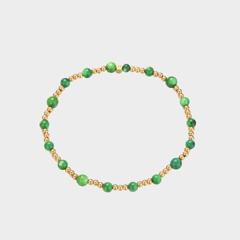 Armband staal felgroen