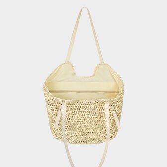 Tas schouder rattan beige