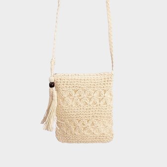 Tas rattan beige