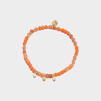 Armband natuursteen oranje