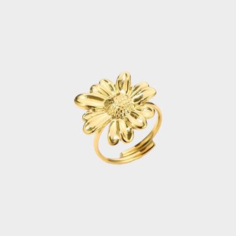 Ring zonnebloem goud