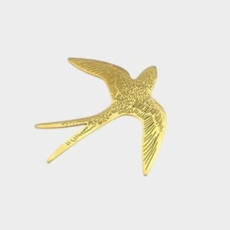 Broche vogel goud