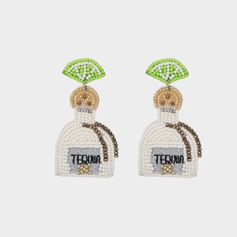 Oorbellen staal tequila