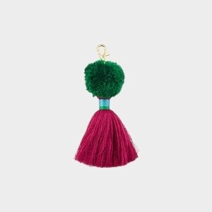 Tashanger pompom groen