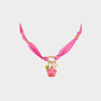 Ketting bloem fuchsia