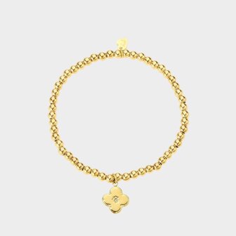 Armband staal bloem