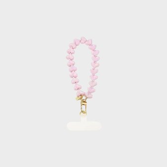 Telefoonkoord hartjes roze