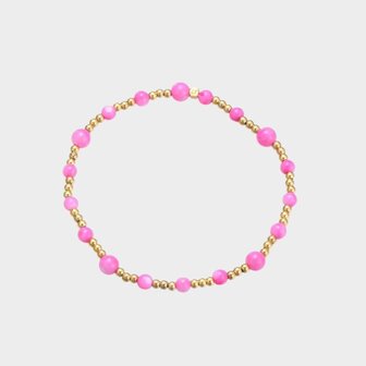 Armband staal felroze