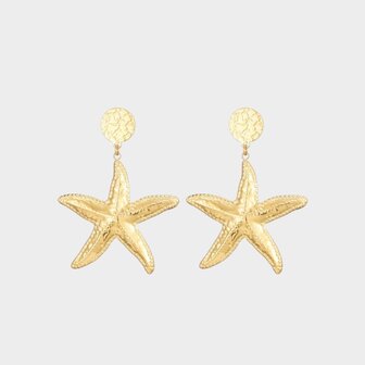 Oorbellen zeester goud