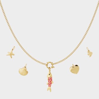 Ketting bedel vis fuchsia