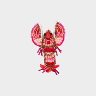 Broche fuchsia kreeft