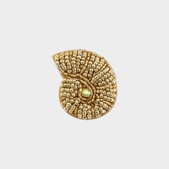 Broche schelp goud