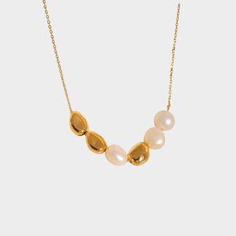 Ketting verguld parel