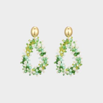 Oorbellen candy glas groen