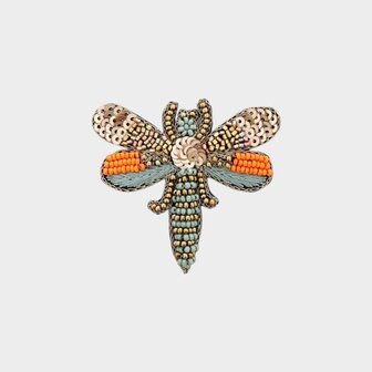 Broche libelle groen