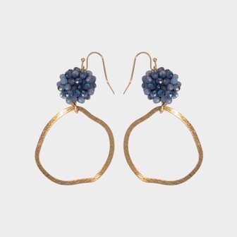Oorbellen haak candy blauw