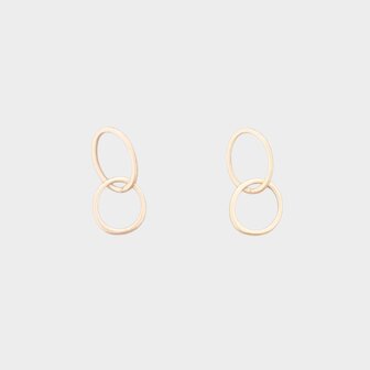 Oorbellen duo cirkel goud
