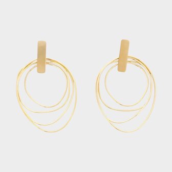 Oorbellen goud hoops staal