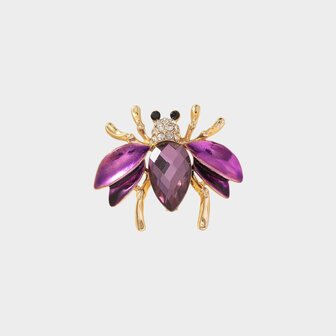 Broche kever fuchsia