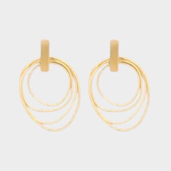 Oorbellen goud hoops staal