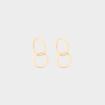 Oorbellen duo cirkel goud