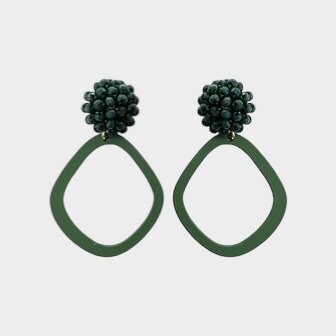 Oorbellen candy knop groen