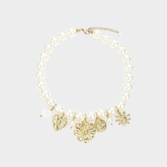 Ketting bol bedels parel