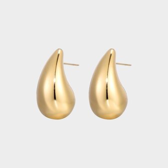 Oorbellen drop staal L