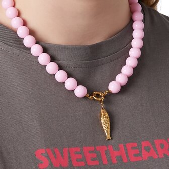 Ketting kraal slot geel