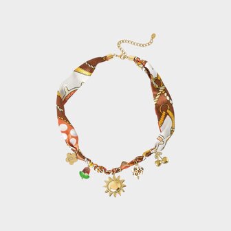 Ketting shawl zon bruin