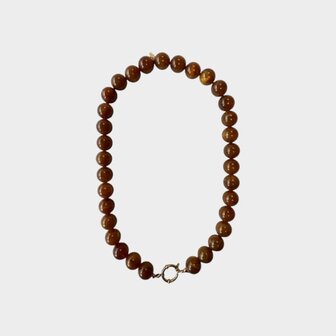 Ketting bol slot bruin