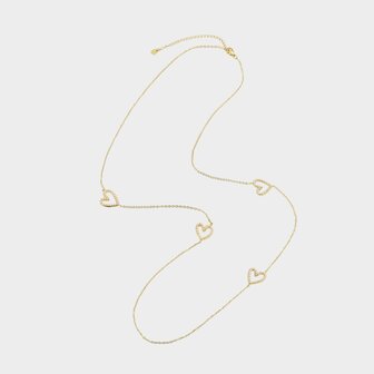 Ketting hart staal parel