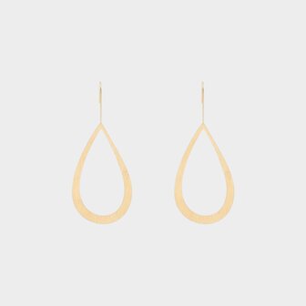 Oorbellen haak druppel geborsteld