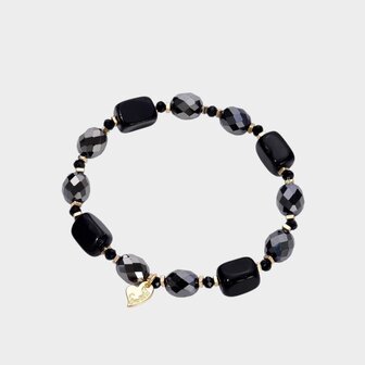 Armband natuursteen zwart