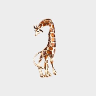 Broche giraffe bruin