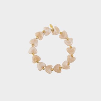 Armband harten staal beige