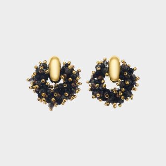 Oorbellen candy rond zwart