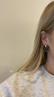 Oorbellen candy rond zwart