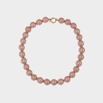 Ketting bol slot taupe