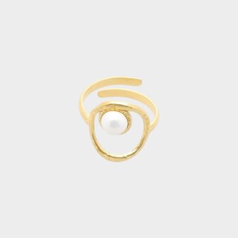 RIng ovaal parel
