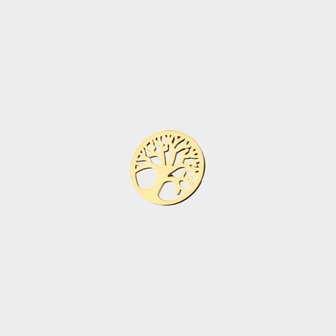 Broche levensboom goud