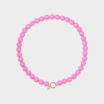 Ketting kraal streep roze