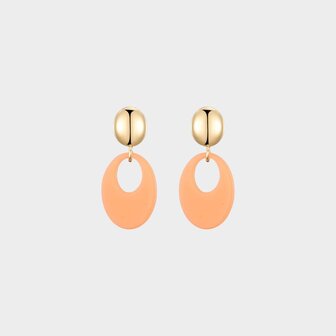 Oorbellen resin oranje