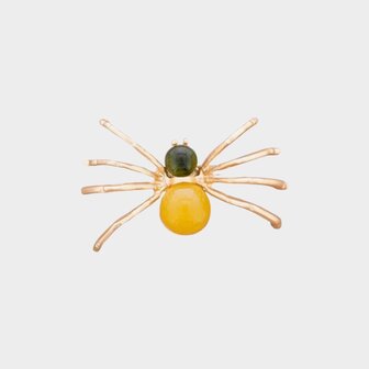 Broche spin okergeel