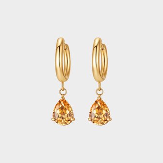 Oorbellen creool crystal terra
