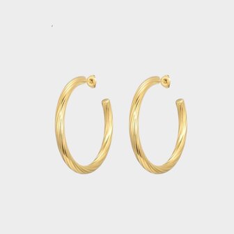 Oorbellen creool twist goud