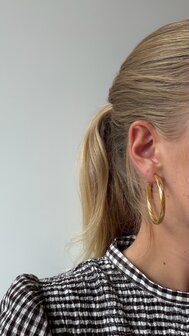 Oorbellen creool twist goud