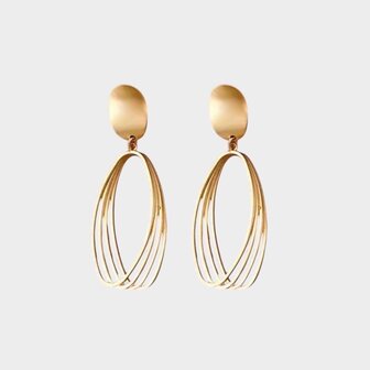 Oorbellen clip goud ovaal