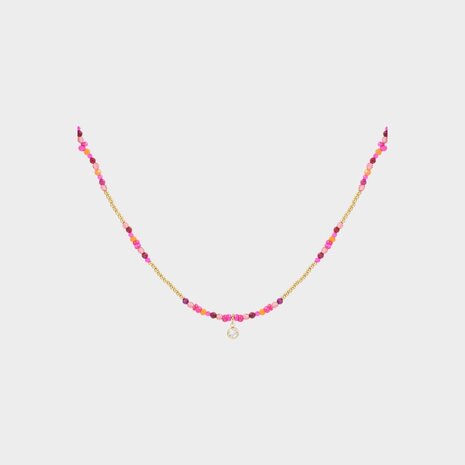 Ketting crystal fuchsia