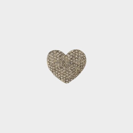 Broche hart taupe